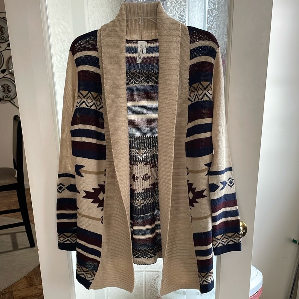 Southwestern Patterned Cardigan Sweater